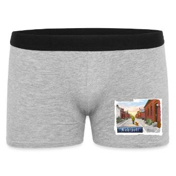 Zechensiedlung im Ruhrpott - Männer Boxer Shorts - Grau meliert - Vorne