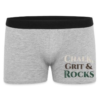 Chalk Grit & Rocks Motiv - Männer Boxer Shorts - Grau meliert - Vorne