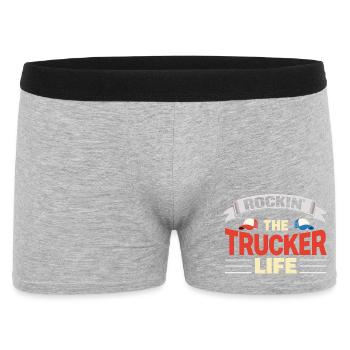Rockin The Trucker Life Truck Driver Everyday Life - Men's Boxer Shorts - heather grey - Front