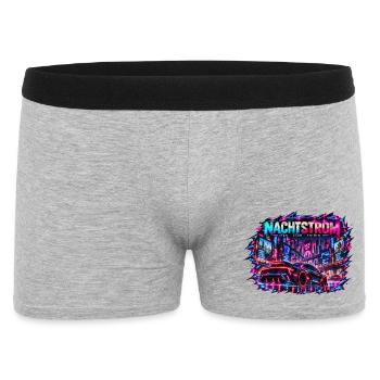 Nachtstrom Neonrenner Stadt - Männer Boxer Shorts - Grau meliert - Vorne