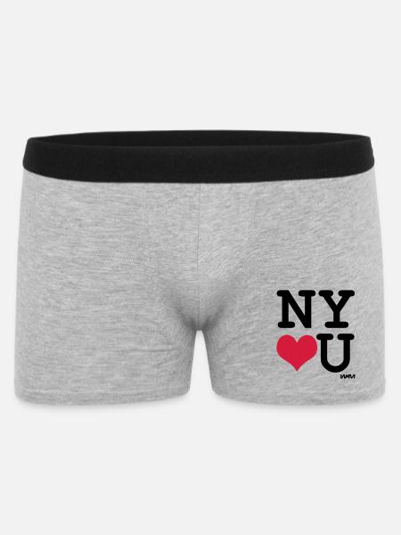 new york loves you by wam - Men's Boxer Shorts - heather grey