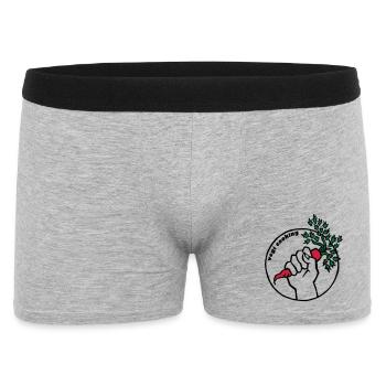 Vegan - Männer Boxer Shorts - Grau meliert - Vorne