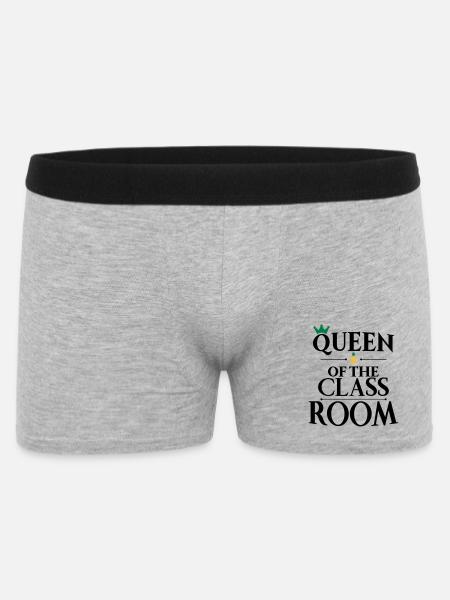 école - Boxer Homme - gris chiné