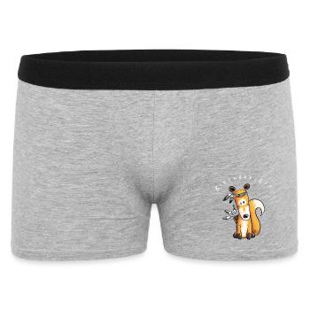 Garçon d'anniversaire garçon d'anniversaire de renard indien - Boxer Homme - gris chiné - Devant