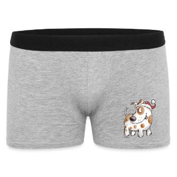 Père Noël chien I Noël Père Noël - Boxer Homme - gris chiné - Devant
