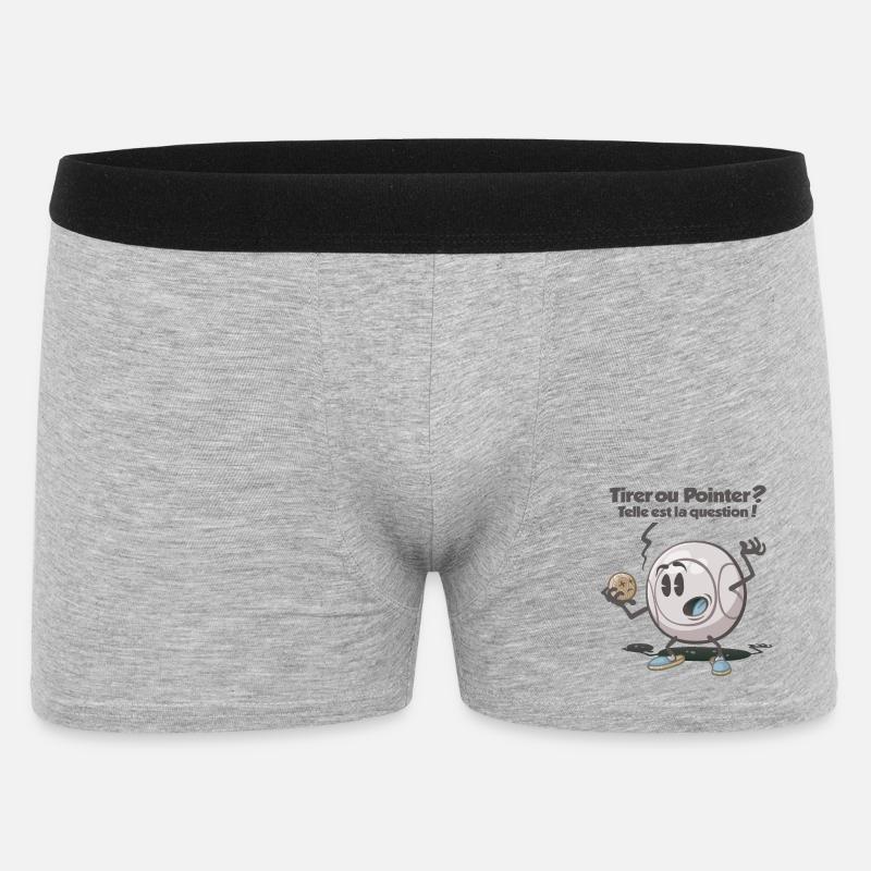 Tirer ou pointer ? telle est la question ! - Boxer Homme - gris chiné