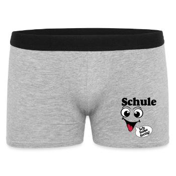 Abschluß , Schule ich habe fertig (25) - Männer Boxer Shorts - Grau meliert - Vorne