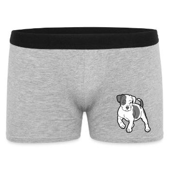 hund - Männer Boxer Shorts - Grau meliert - Vorne