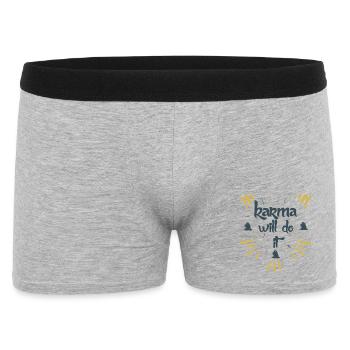karma will do it kontiki - Men's Boxer Shorts - heather grey - Front