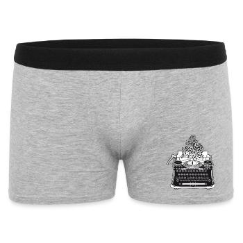 machine à écrire antique nostalgique avec des lettres - Boxer Homme - gris chiné - Devant
