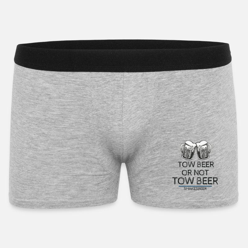 Bier oder nicht Bier - Männer Boxer Shorts - Grau meliert