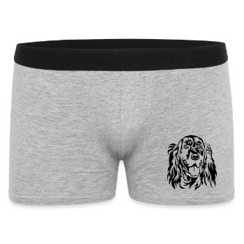 English Setter Head - Men's Boxer Shorts - heather grey - Front