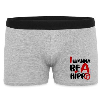JE VEUX ÊTRE UN HIPPIE, SIMPLE - Boxer Homme - gris chiné - Devant