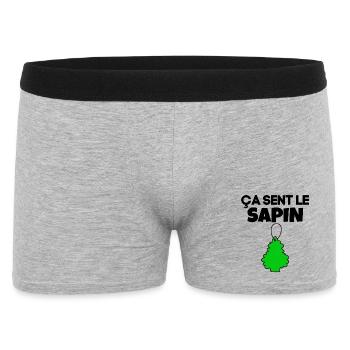 ça sent le sapin - Boxer Homme - gris chiné - Devant