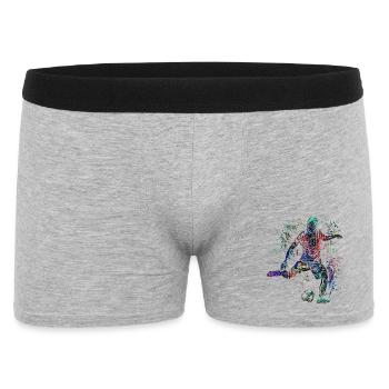 Fussball spielen - Fussball - Fussballspieler - Männer Boxer Shorts - Grau meliert - Vorne