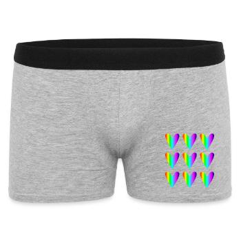 DAD. FATHER's DAY. HAPPY BIRTHDAY DAD. HEART - Men's Boxer Shorts - heather grey - Front