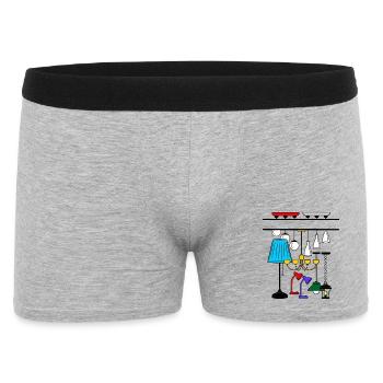 Lighting lamps shop with recess for teks - Men's Boxer Shorts - heather grey - Front