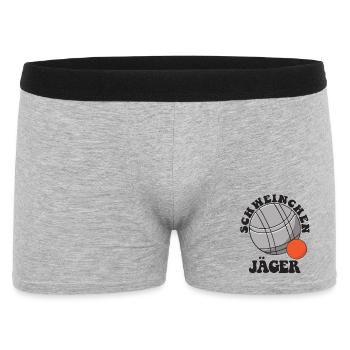 Boule Spruch Kugeln für Bouler Boccia Spiel - Männer Boxer Shorts - Grau meliert - Vorne