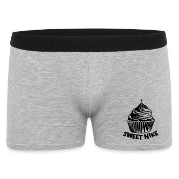 Randonnée sucrée - Cupcake Mountain [Noir] - Boxer Homme - gris chiné - Devant