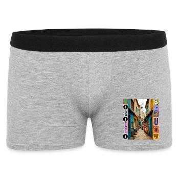 Colorful Street View with Ruins - Men's Boxer Shorts - heather grey - Front