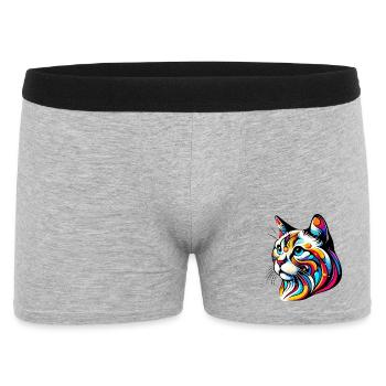 Cat - Men's Boxer Shorts - heather grey - Front