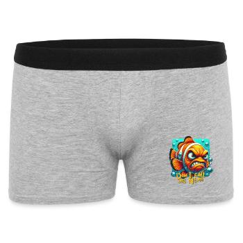 Wütender Clownfisch - Don`t call me Nemo - Männer Boxer Shorts - Grau meliert - Vorne