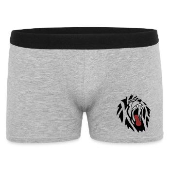 Lion - Boxer Homme - gris chiné - Devant
