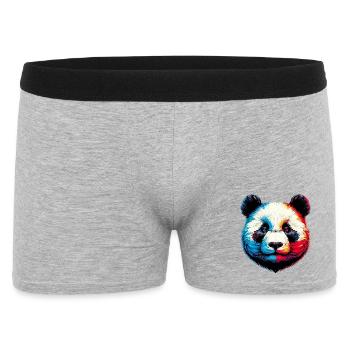 Panda - Männer Boxer Shorts - Grau meliert - Vorne