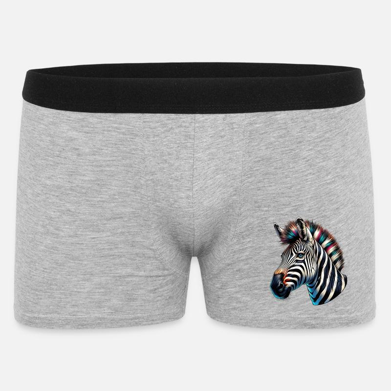 Zebra - Men's Boxer Shorts - heather grey
