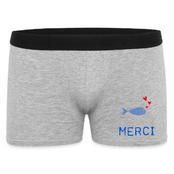 MERCI. MAÎTRESSE. MAÎTRE. MERCI MAÎTRESSE - Boxer Homme - gris chiné - Devant