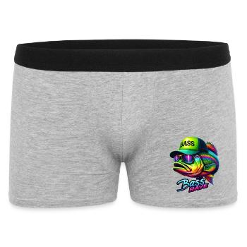 Rave de bar rayé - Boxer Homme - gris chiné - Devant