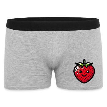 Erdbeeren Erdbeeren - Männer Boxer Shorts - Grau meliert - Vorne