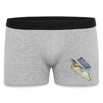 Watercolor Map Aruba - Men's Boxer Shorts - heather grey - Front
