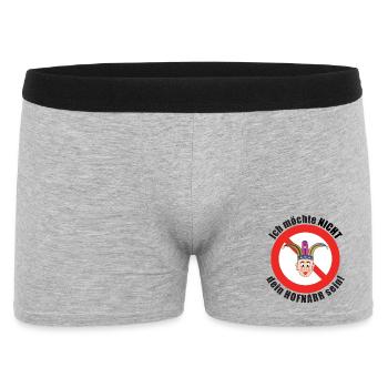 Ich möchte nicht dein Hofnarr sein - Männer Boxer Shorts - Grau meliert - Vorne