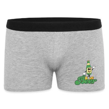 Beer - Männer Boxer Shorts - Grau meliert - Vorne
