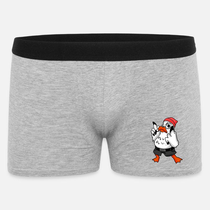 Möwe Cool - Männer Boxer Shorts - Grau meliert