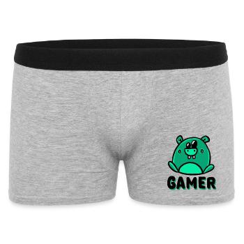 Nini Gamer - Boxer Homme - gris chiné - Devant