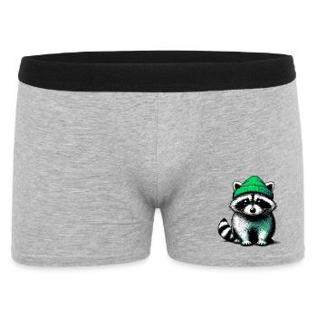 Raccoon - Men's Boxer Shorts - heather grey - Front