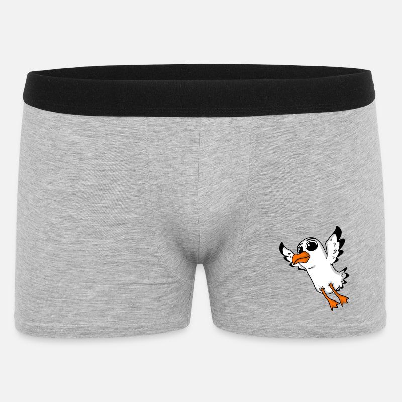 Möwe Vogel - Männer Boxer Shorts - Grau meliert