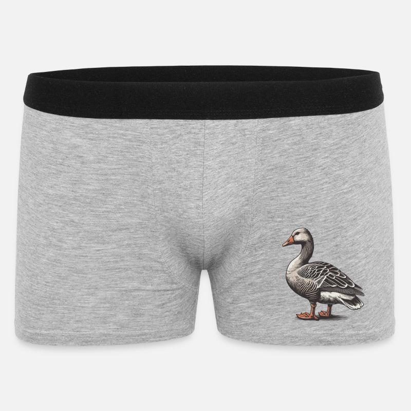 Gans - Männer Boxer Shorts - Grau meliert