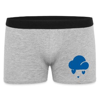 Blue Heart Cloud – Rain of Love and Tenderness - Men's Boxer Shorts - heather grey - Front