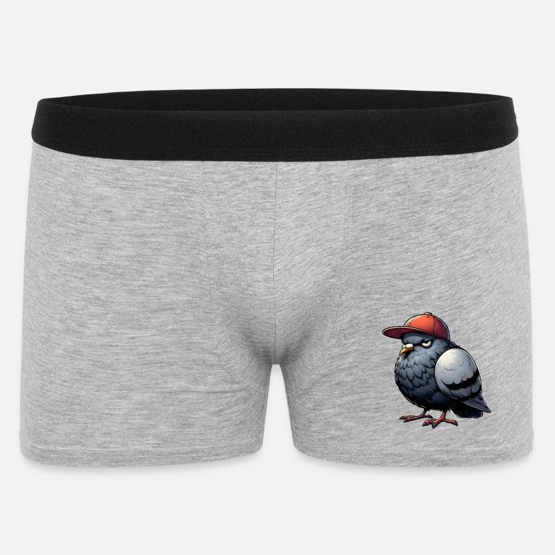 Taube Hiphop Kappe - Männer Boxer Shorts - Grau meliert
