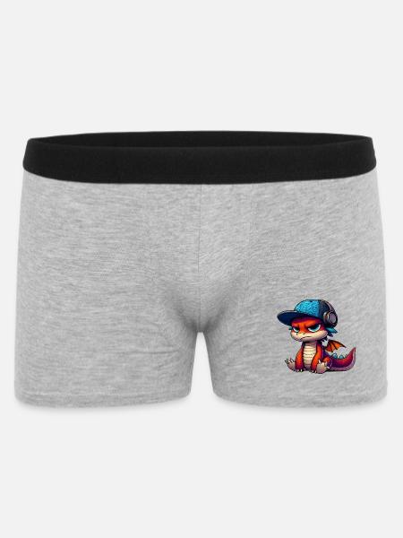 HipHop-Drache - Männer Boxer Shorts - Grau meliert