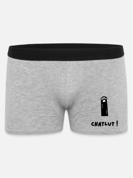 Die Katze, die Chatlut sagt - Männer Boxer Shorts - Grau meliert
