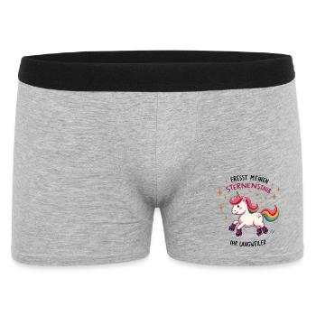 Rollschuh Einhorn - Männer Boxer Shorts - Grau meliert - Vorne