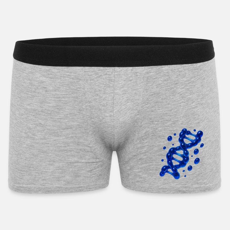 3D DNA Helix Molecule Blue - Men's Boxer Shorts - heather grey