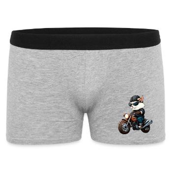 Chat Motard - Boxer Homme - gris chiné - Devant