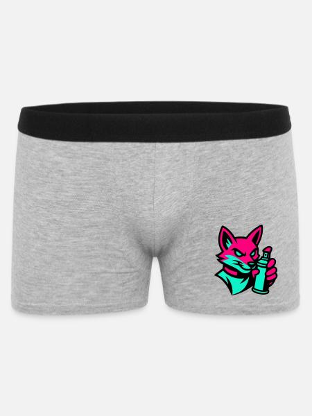 Graffiti Fox - Men's Boxer Shorts - heather grey