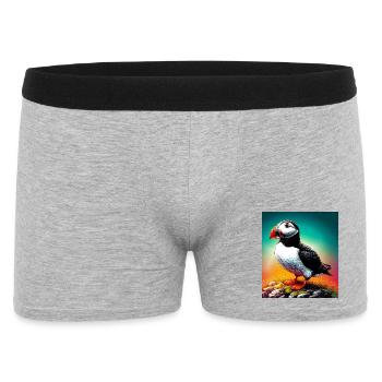 macareux - Boxer Homme - gris chiné - Devant