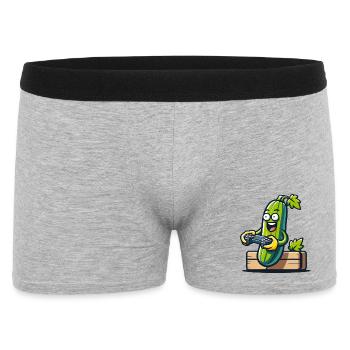 Courgette gamer - Boxer Homme - gris chiné - Devant